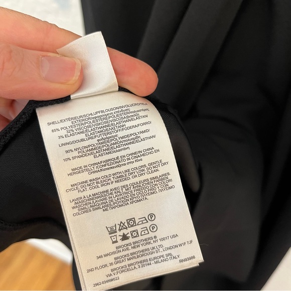 Brooks Brothers Black Dress Pleated 2 - Picture 8 of 11